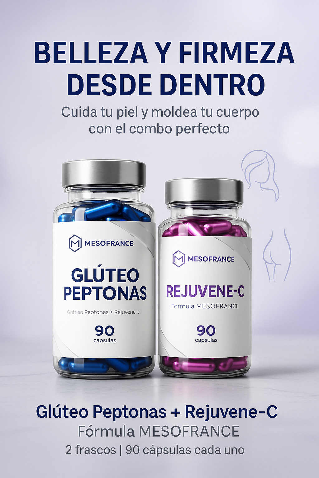 Kit Gluteo Peptonas + Rejuvene c Caps