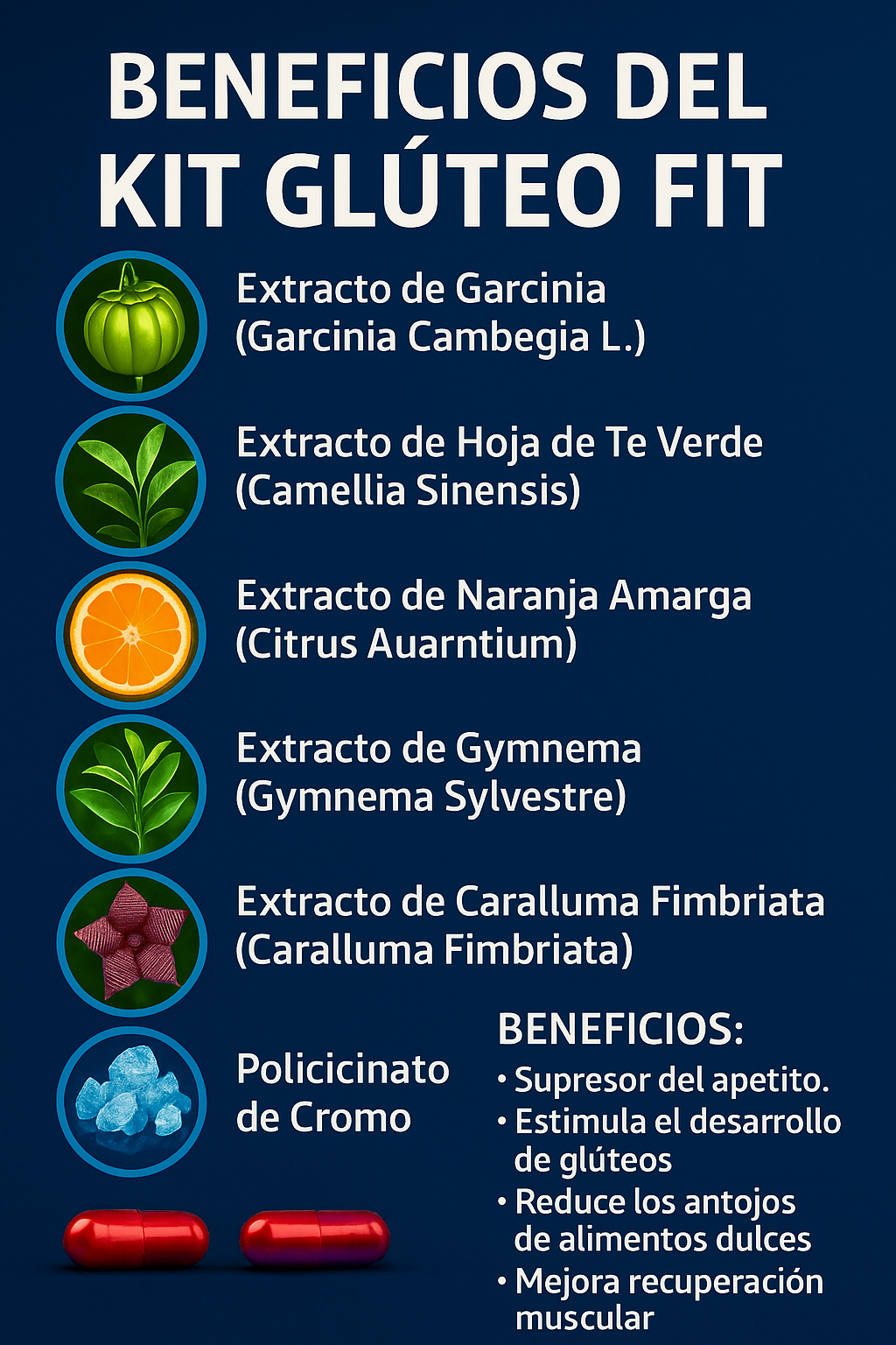 Kit Gluteo Peptonas + Coctel Super Reductivo Intenso Caps