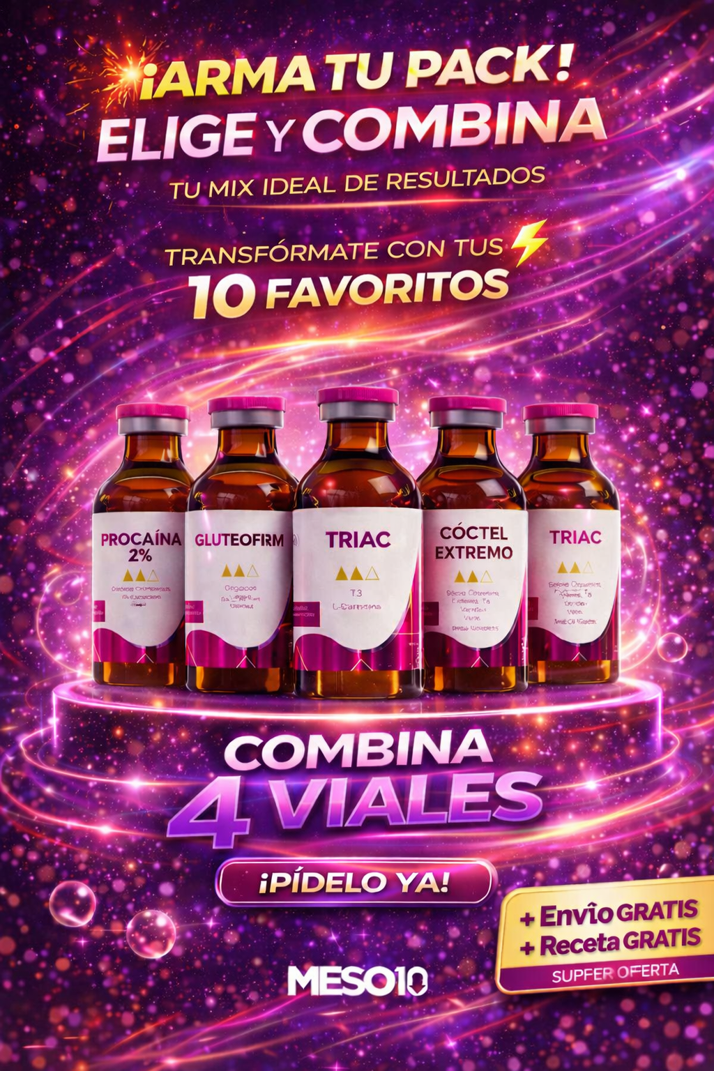 10 Viales Arma tu pack