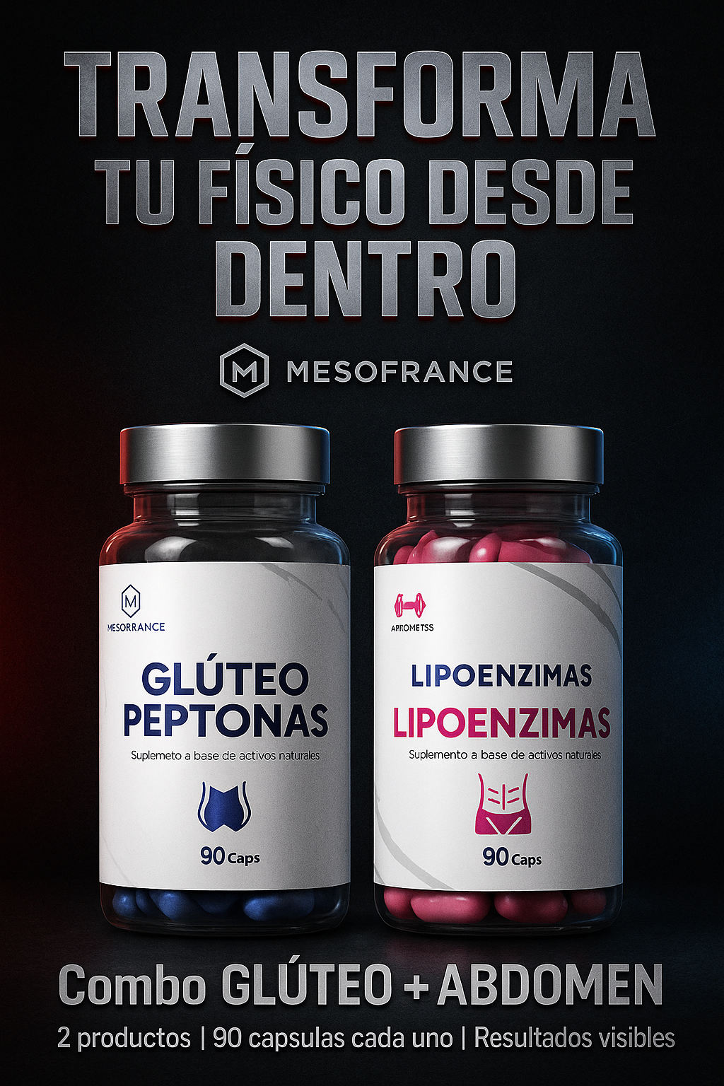 Kit Gluteo Peptonas + Lipoenzimas Caps