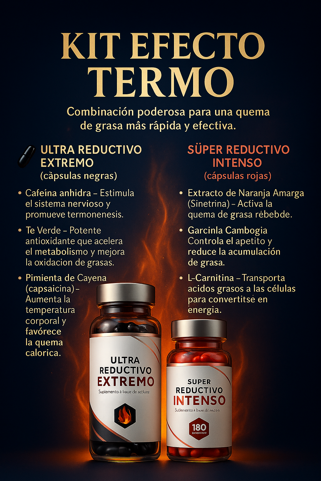 Kit Cóctel Ultra Reductivo Extremo + Coctel Super Reductivo Intenso Caps