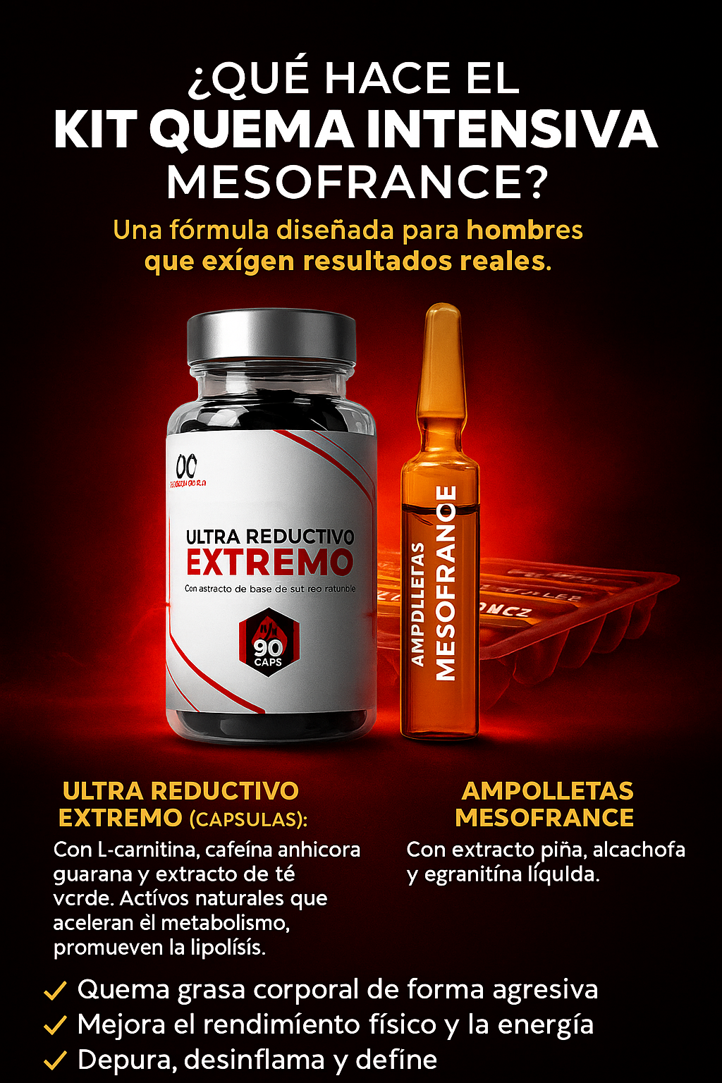 Kit Blister Coctel Ultra Reductivo Extremo + Coctel Ultra Reductivo Extremo Caps