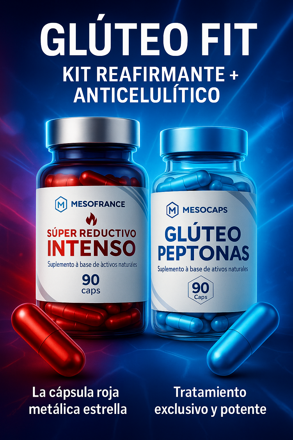 Kit Gluteo Peptonas + Coctel Super Reductivo Intenso Caps