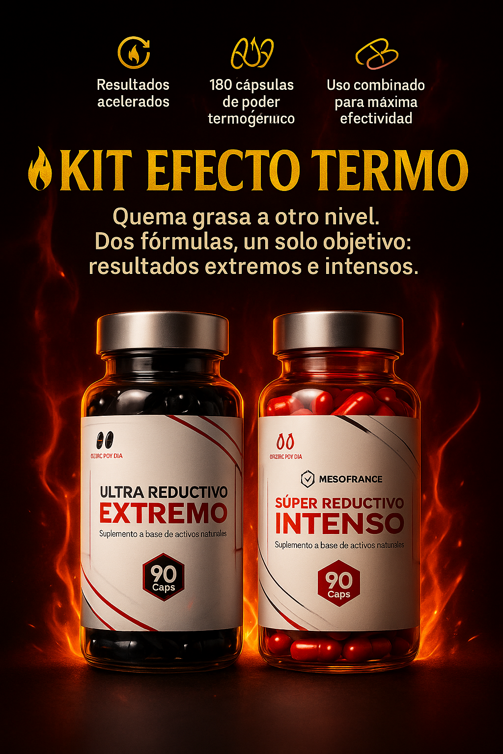 Kit Cóctel Ultra Reductivo Extremo + Coctel Super Reductivo Intenso Caps