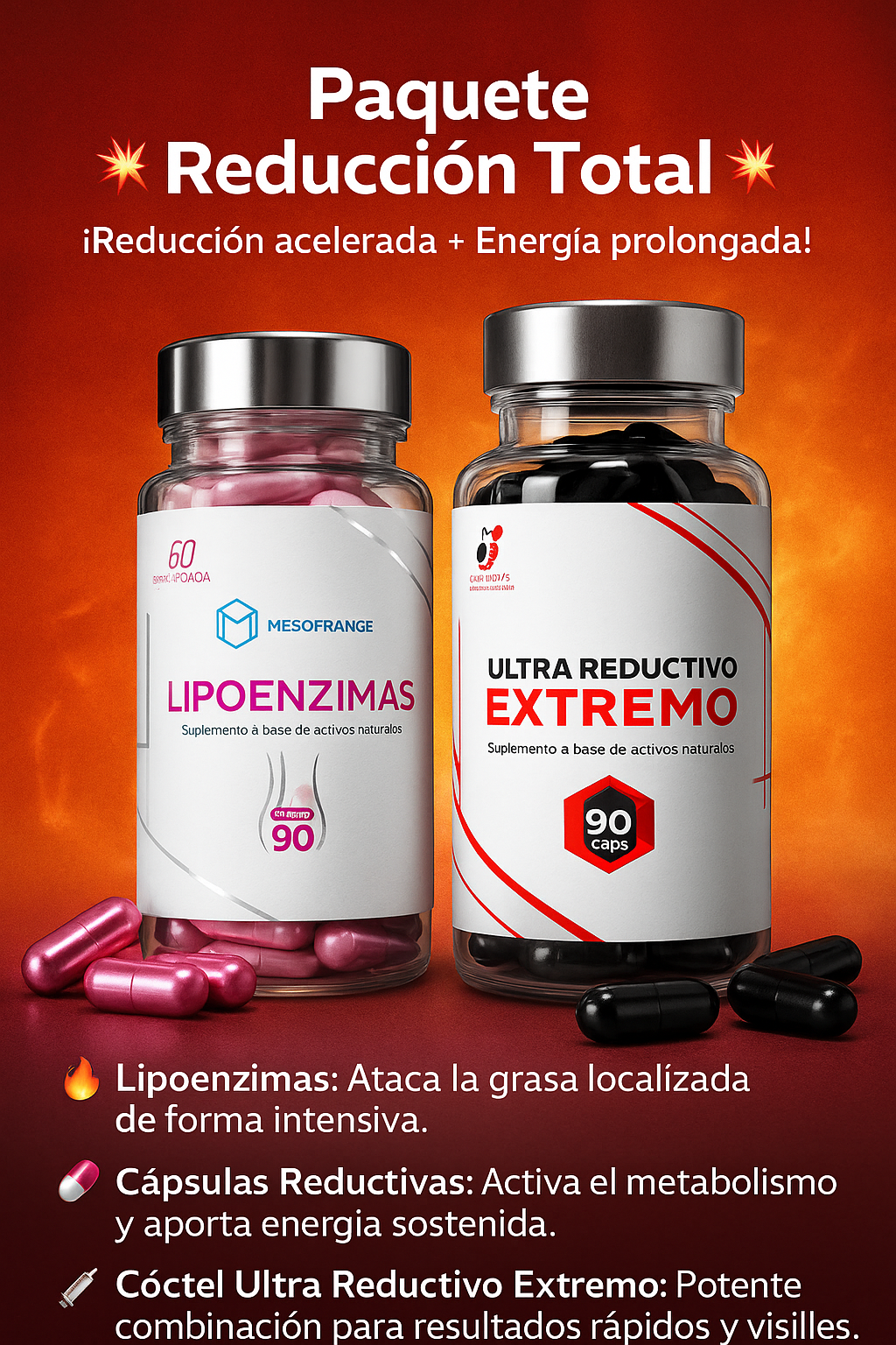 Kit Lipoenzimas+ Coctel Ultra Reductivo Extremo Caps