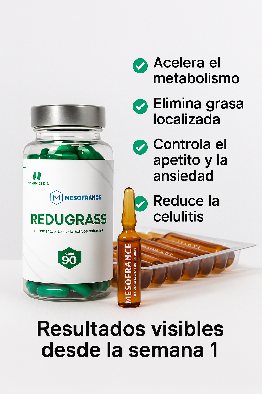 Kit Blister Coctel Ultra Reductivo Extremo + Redugrass Caps