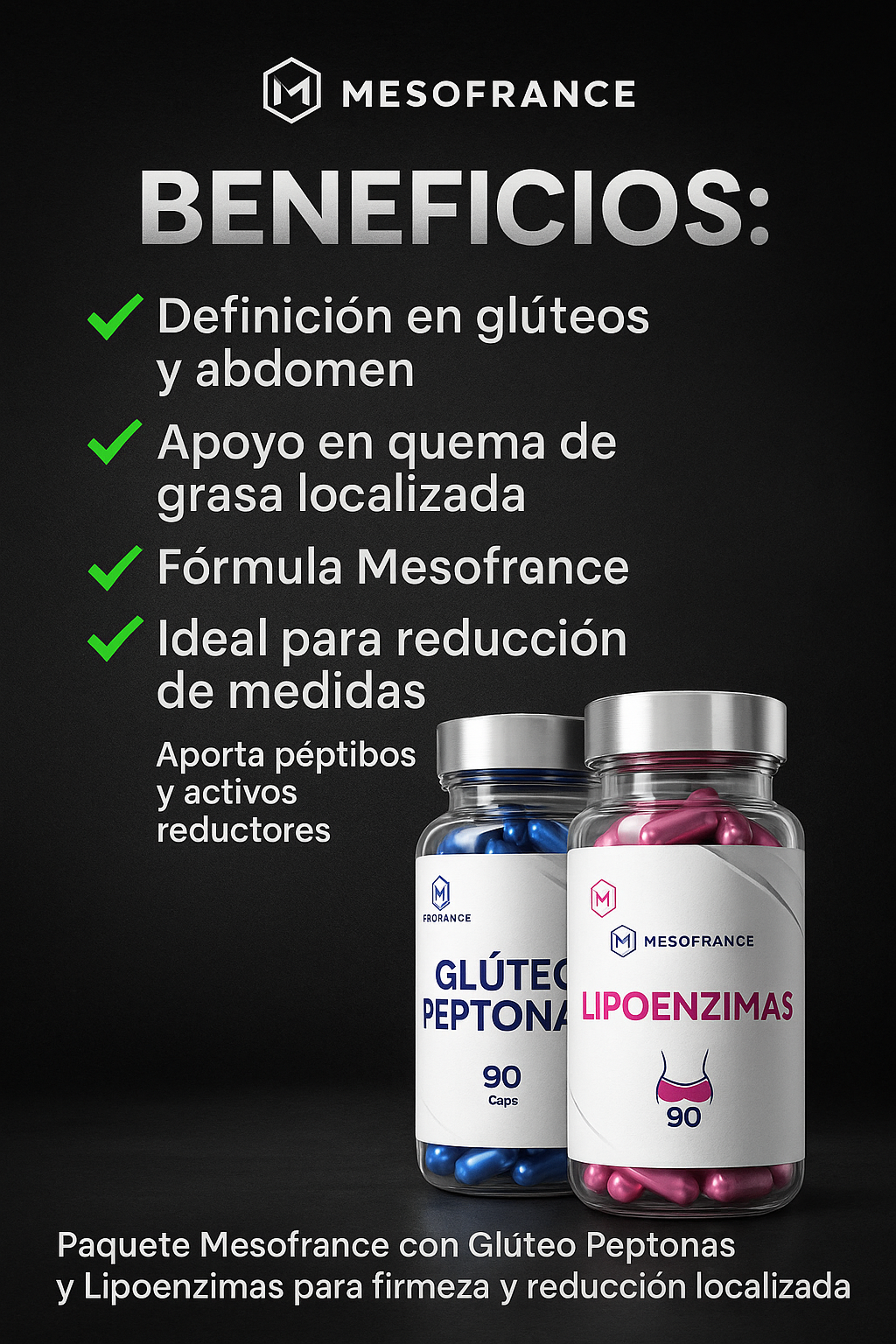 Kit Gluteo Peptonas + Lipoenzimas Caps