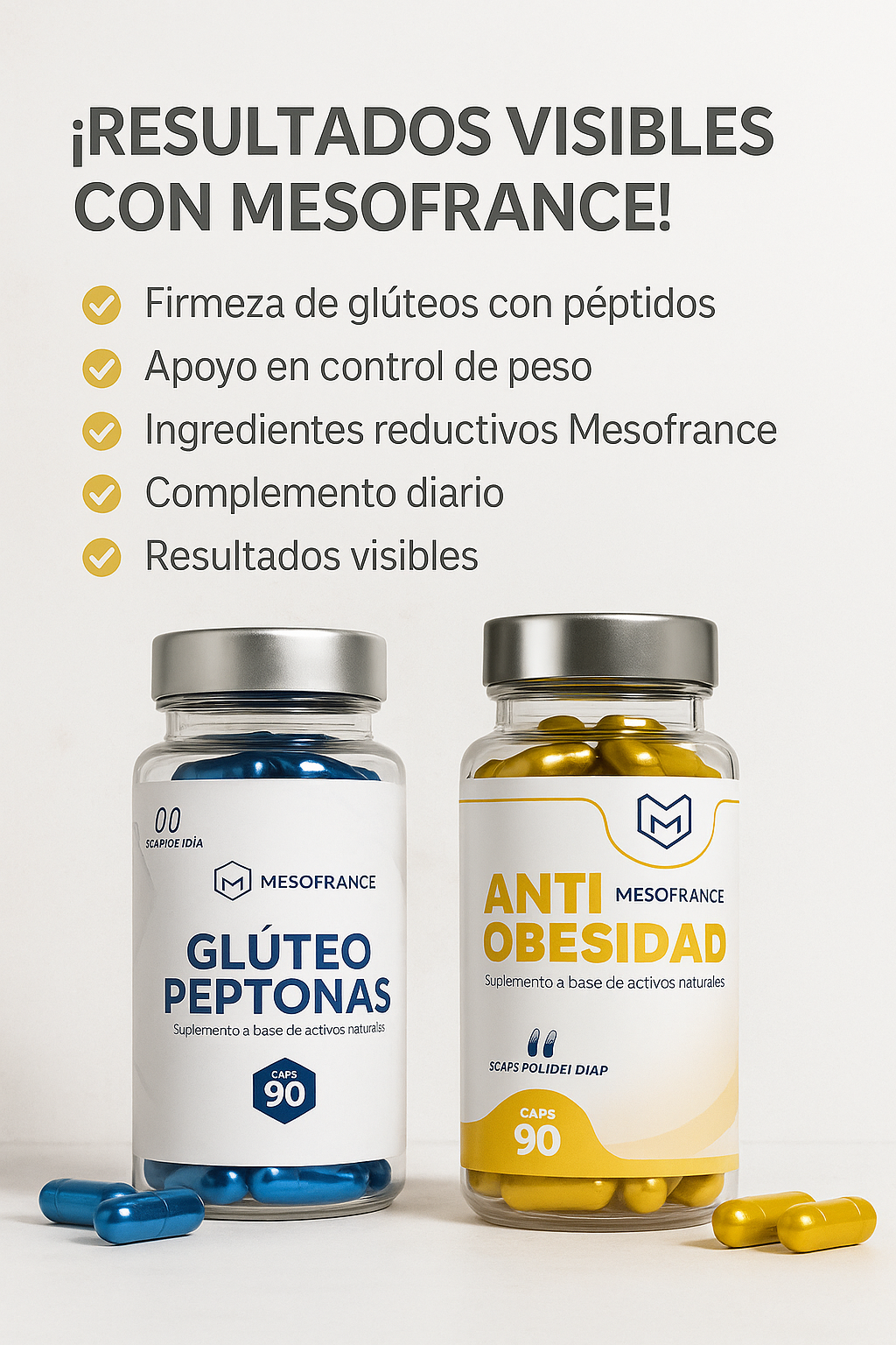 Kit Gluteo Peptonas + AntiOb Caps