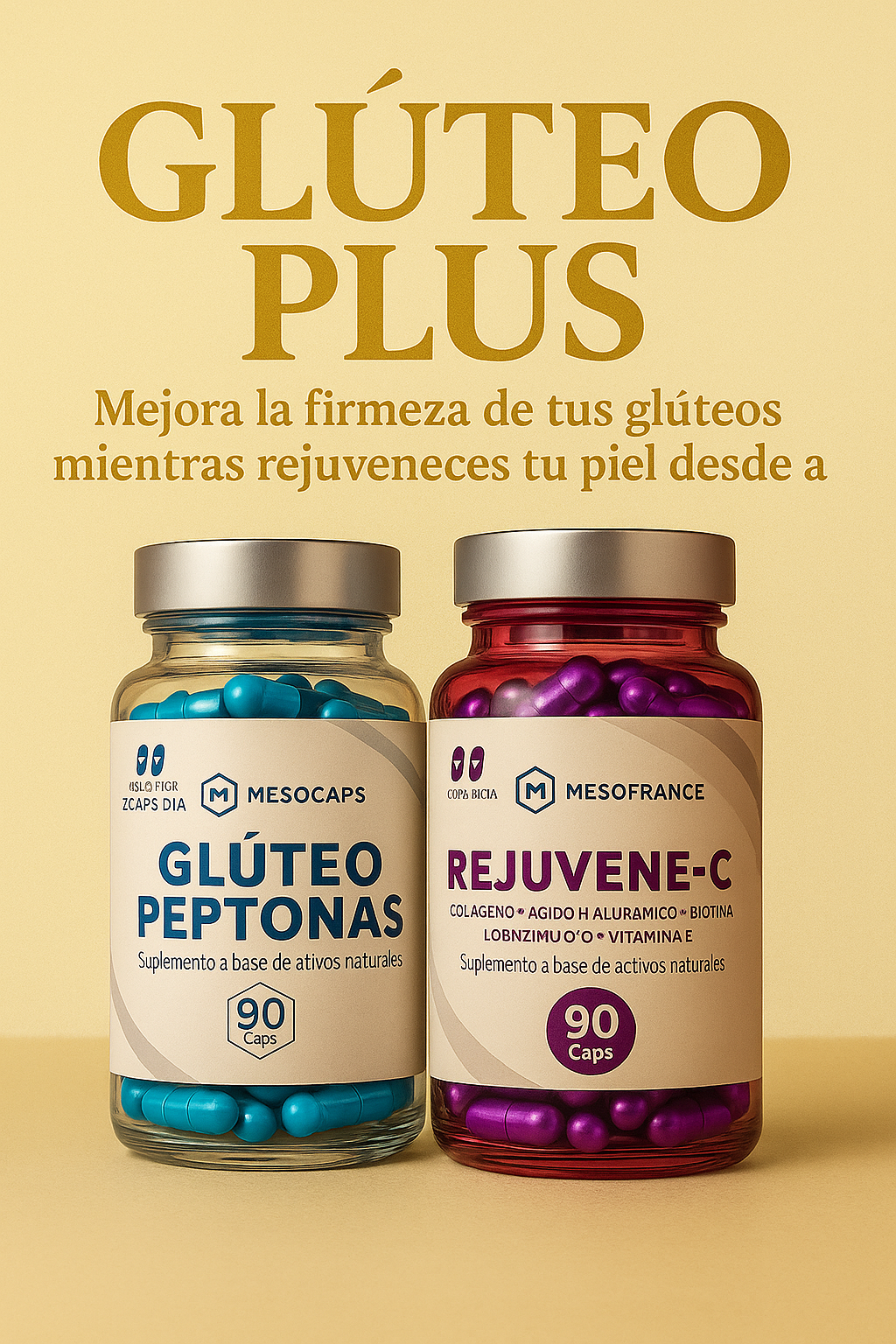 Kit Gluteo peptonas + Rejuvene c Caps