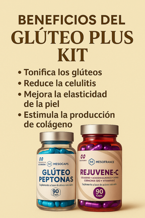 Kit Gluteo peptonas + Rejuvene c Caps