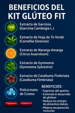 Kit Gluteo Peptonas + Coctel Super Reductivo Intenso Caps