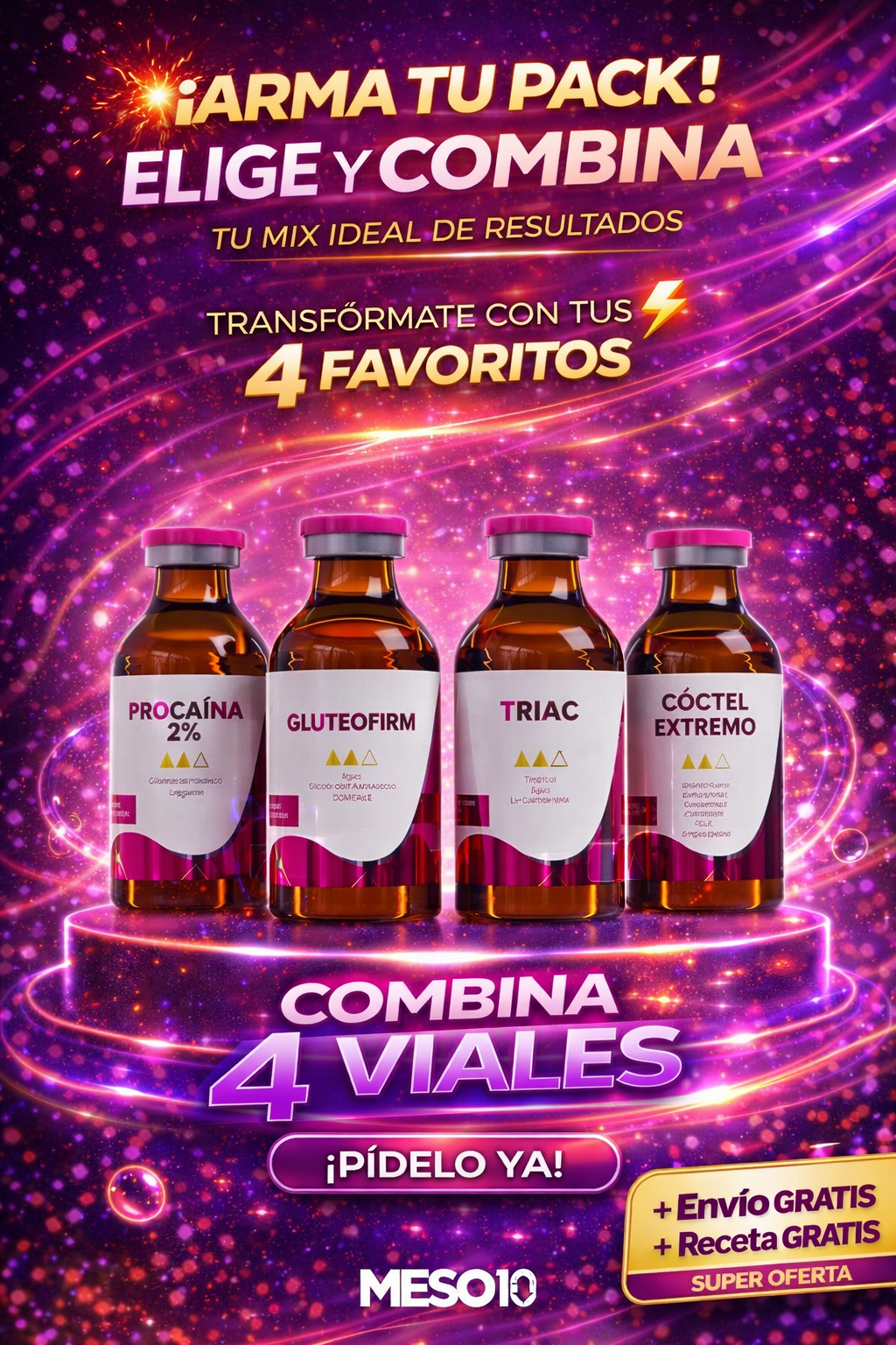 4 Viales Arma tu pack