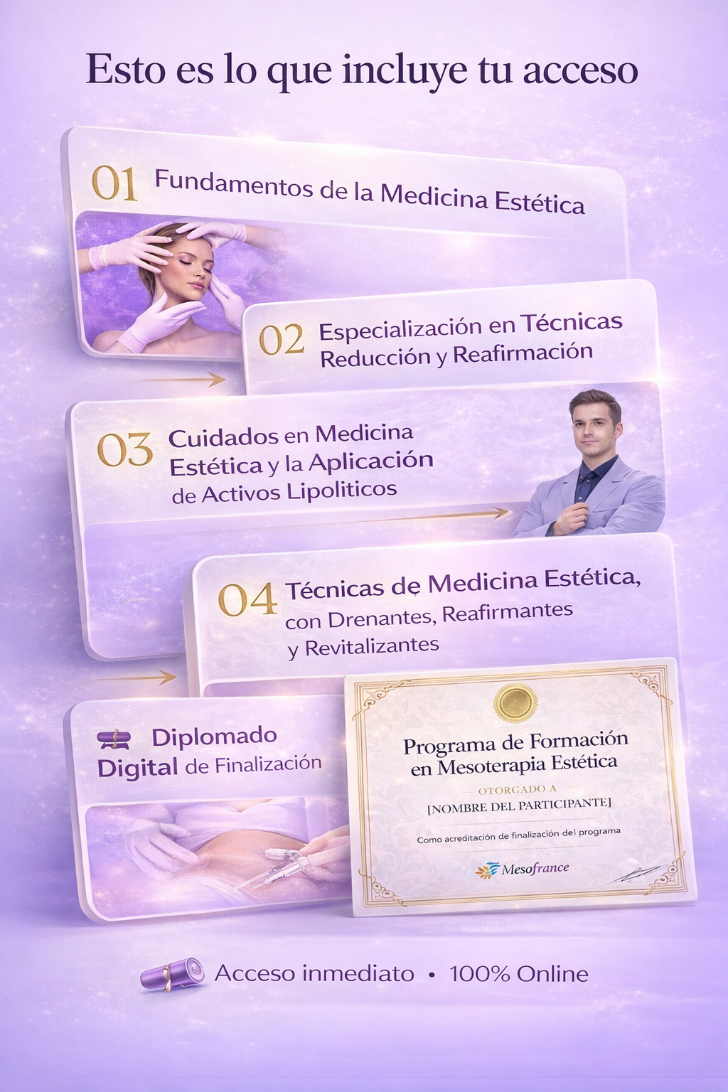 *Programa de Formación Profesional en Mesoterapia Estética  Diplomado Digital de Finalización