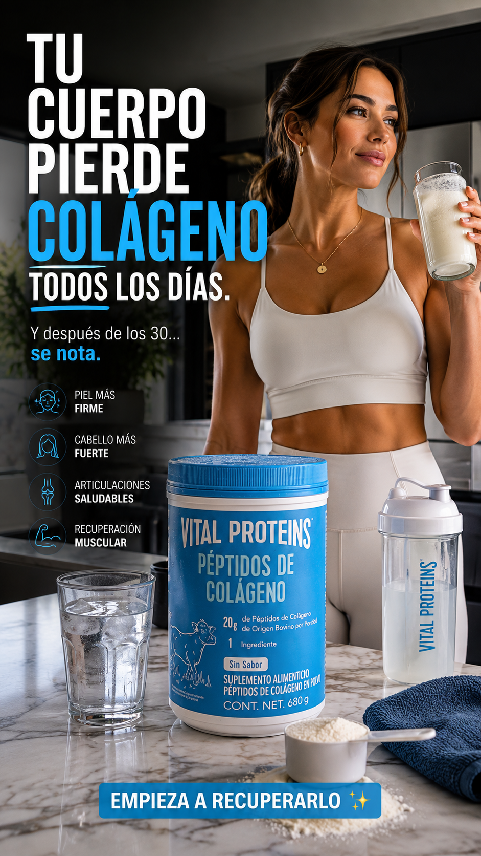 Vital Proteins Péptidos de Colágeno 680 g | Piel, Cabello y Recuperación ✨