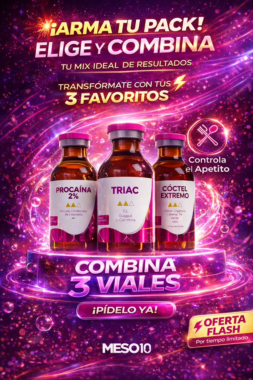 3 Viales Arma tu pack