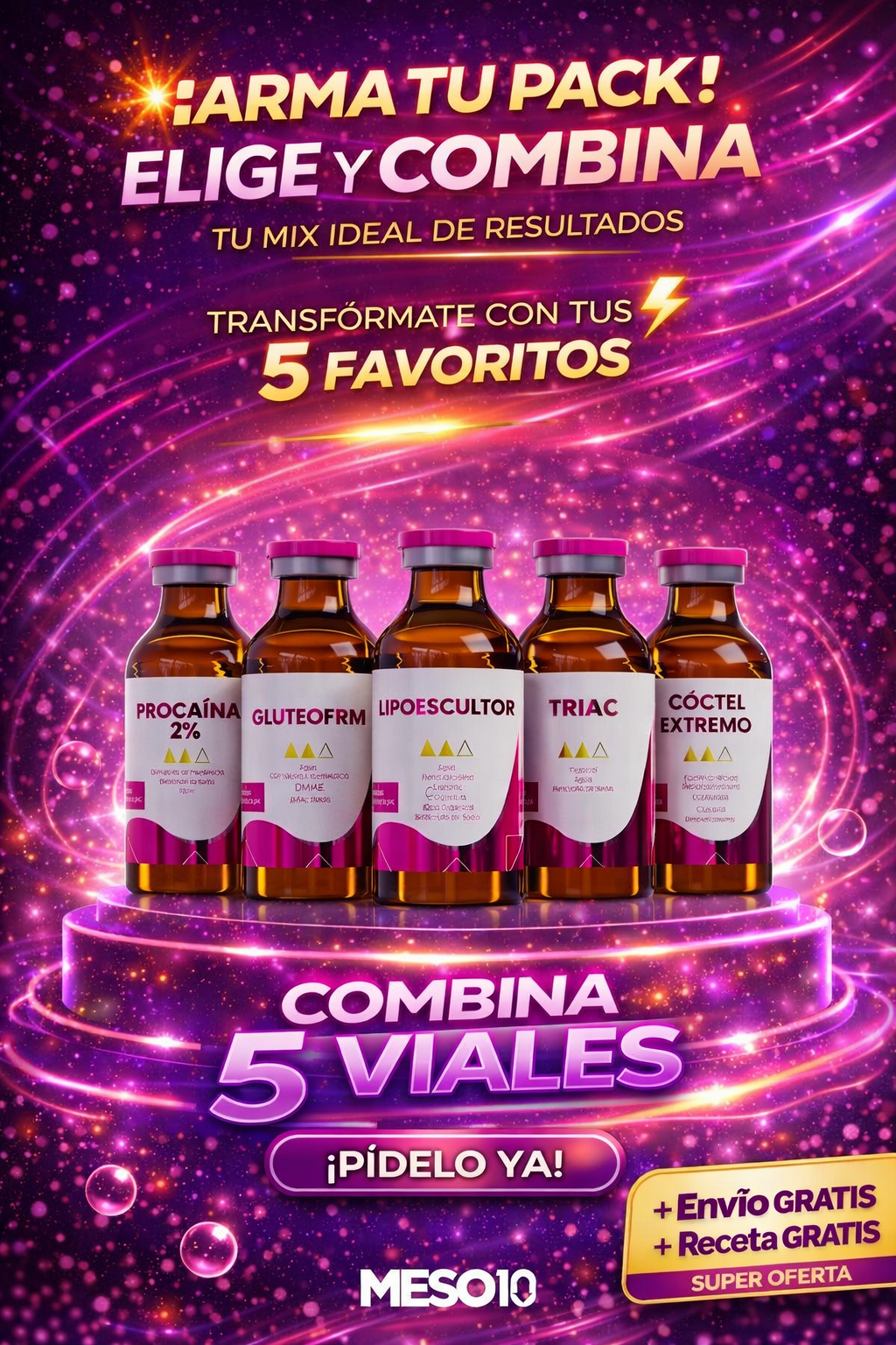 5 Viales Arma tu pack