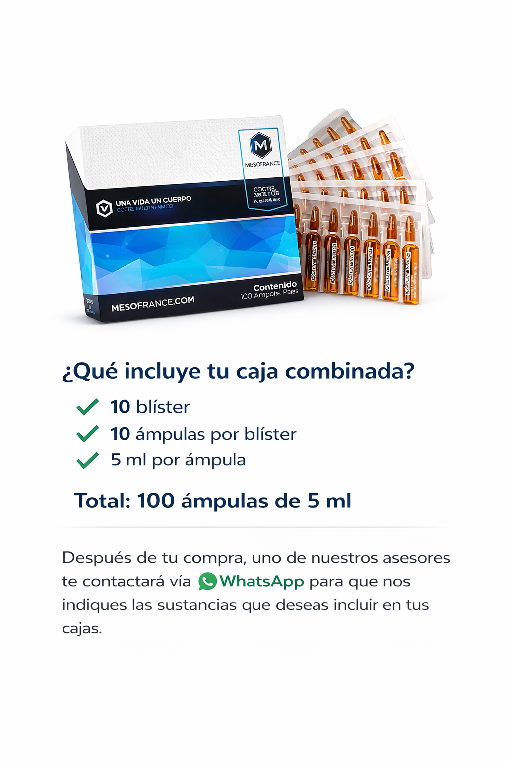 1 Caja Combinada (100 Ámpulas)