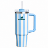 Stanley Quencher H2.0 30 oz  Vaso Térmico de Acero Inoxidable con Asa, Popote y Tapa FlowState® – Peach Whip Cabana Gloss