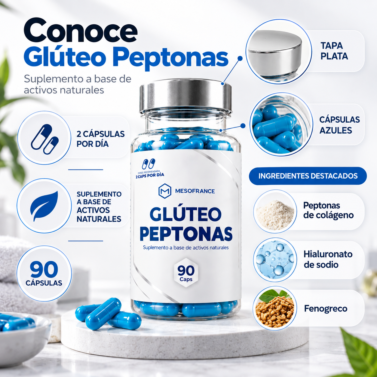 Glúteo Peptonas | 90 Cápsulas