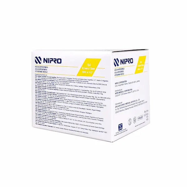 Aguja Hipodérmica Nipro – Caja Con 100